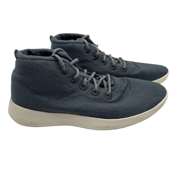 ALLBIRDS Hightop Wool Runner Up Mizzle Sneakers Blue Men's Size 13 - Picture 1 of 9